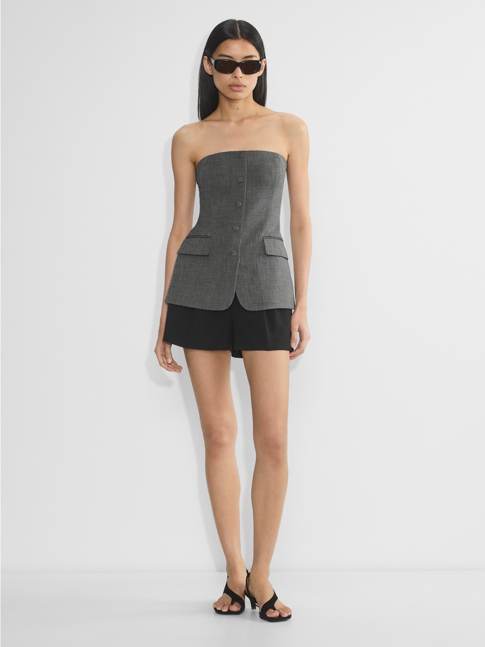 Aritzia Babaton Insider Tube Top Gray Size 8